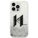 Karl Lagerfeld KLHCP14XLBKLCS iPhone 14 Pro Max 6.7" hõbedane/hõbedane kõvakate Liquid Glitter Big K