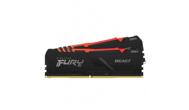 Kingston FURY Beast RGB DDR4 3200 MHz CL16 32 GB mälu moodulite komplekt