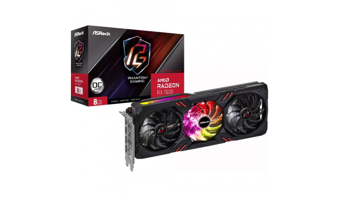 ASRock videokaart Radeon RX 7600 Phantom Gaming OC 8GB GDDR6 (RX7600 PG 8GO)