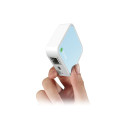 TP-Link TL-WR802N juhtmevaba ruuter Fast Ethernet Üks-raadiosagedusala (2.4 GHz) Sinine Valge