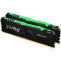 Kingston Fury Beast RGB mälu, DDR4, 16 GB, 3200MHz, CL16 (KF432C16BB2AK2/16)