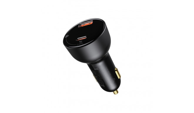 Baseus Superme autolaadija USB USB-C 100W + USB-C kaabel (must)