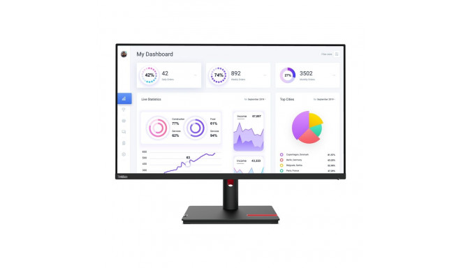Lenovo ThinkVision T32p-30 31.5" IPS 16:9 60 Hz 4 ms 3840 x 2160 pikslit 350 cd/m² HDMI pordid 1 mus