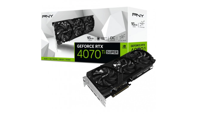 PNY GeForce RTX 4070 Ti SUPER Verto OC 16GB GDDR6X graphics card (VCG4070TS16TFXPB1-O)