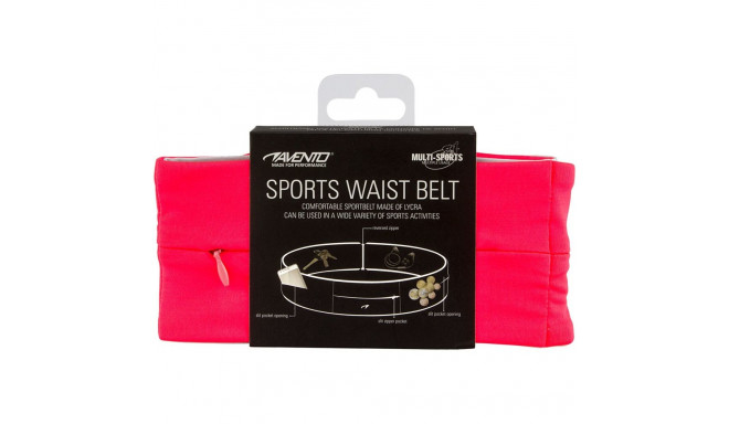 Sports Belt AVENTO 21PR L Fluorescent pink/Black/Silver