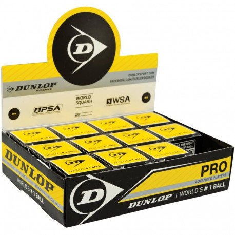 Squashipall Dunlop PRO WSF/PSA ametlik, 12-karp