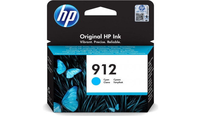 HP 912 tsüaan tindikassett