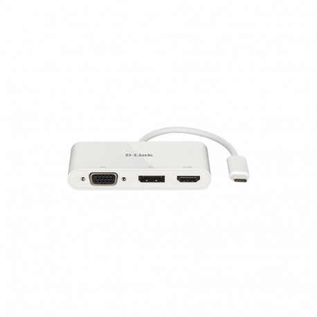 D-Link 3-ühes USB-C–HDMI/VGA/DisplayPort adapter DUB-V310 USB jaotur USB Type-C