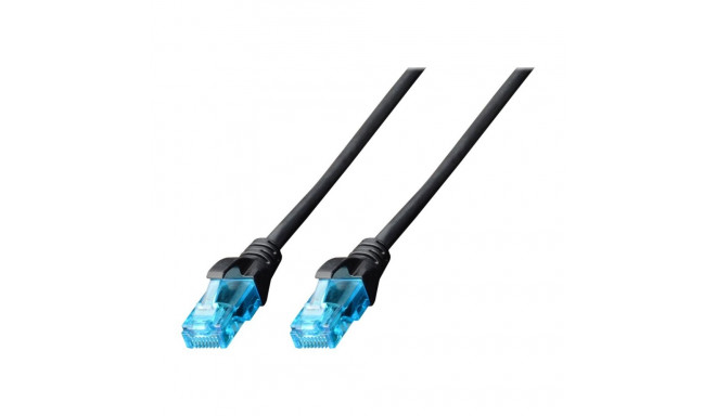 CAT 5e U-UTP patch-kaabel PVC AWG 26/7 kaitsmetega must 3 m modulaarne RJ45 (8/8) pistik