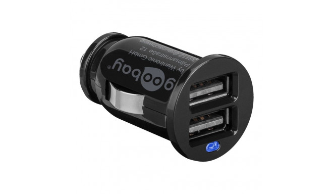 Twin USB Car Charger (2x USB) | Goobay | Goodbay Dual USB car charger 2,1A | 5 V