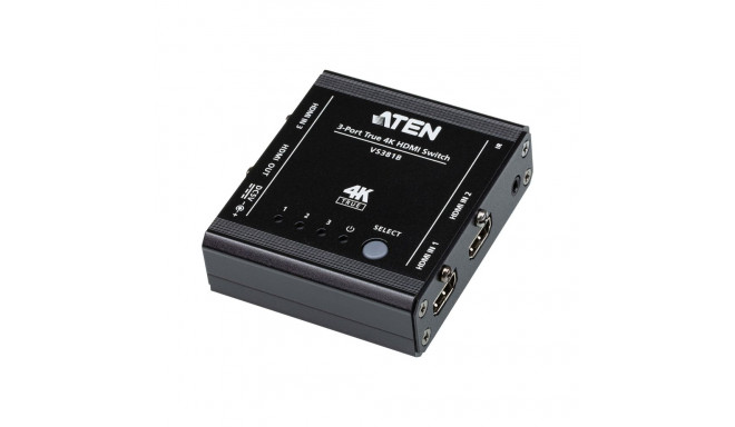 Aten | 3-Port True 4K HDMI Switch | VS381B | Input: 3 x HDMI Type A Female; Output: 1 x HDMI Type A 