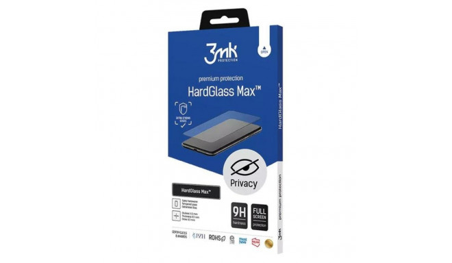 3MK HardGlass Max Privacy iPhone 15 Plus 6.7" must täisekraan kaitseklaas
