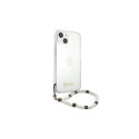 Guess GUHCP13MKPSWH iPhone 13 / 14 / 15 6.1" Transparent hardcase White Pearl