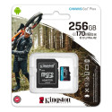 Kingston microSDXC Canvas Go! Plus 256GB 170R A2 U3 V30 Card + adapter