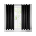 CURTAIN PIERRE BLACK/RINGS  140X250 N