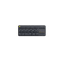Logitech K400 Plus Touch Wireless Keyboard, RF Wireless, US, Black