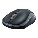 Logitech Wireless Mouse M185 - Ambidextrous - Optical - RF Wireless - 1000 DPI - Black - Grey