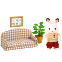 SYLVANIAN FAMILIES Chocolate Rabbit Father & Settee