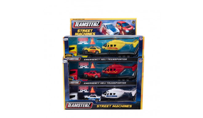 TEAMSTERZ valumetallist mängukomplekt Helikopteri transporter, 26 cm