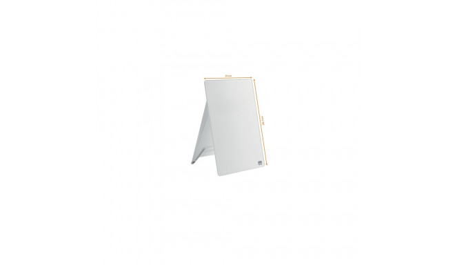 Glass Desktop Whiteboard Easel Nobo Brilliant White 22x30cm