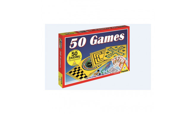 PIATNIK lauamängude komplekt 50 mängu (leedu keeles)
