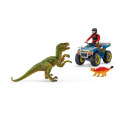 SCHLEICH DINOSAURS Quad escape from velociraptor