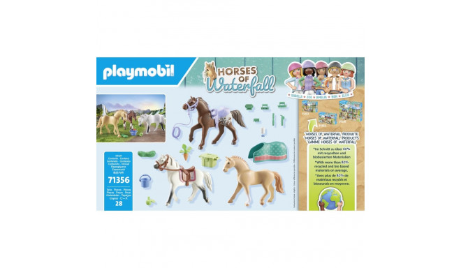 PLAYMOBIL WORLD OF HORSES Three Horses with Saddles 71356