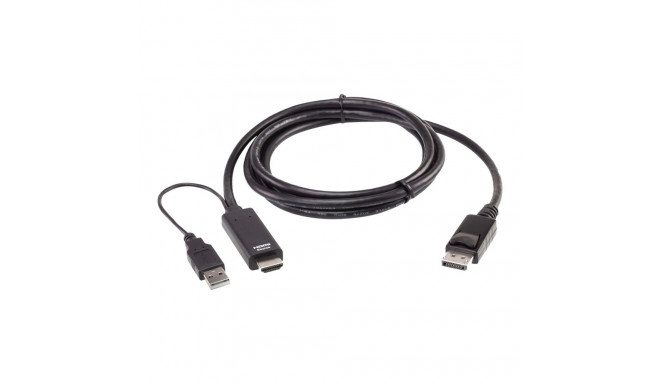 Aten True 4K 1,8 m HDMI DisplayPort kaabel 2L-7D02HDP