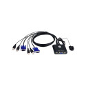 Aten 2-Port USB VGA Cable KVM Switch with Remote Port Selector | Aten | KVM  Cable KVM Switches  CS2