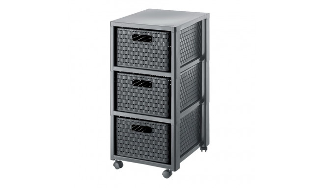 Storage Shelf - ROTHO Country 3 Drawer Anthracite