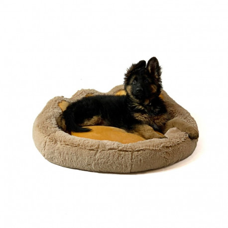 Dog and Cat Bed - GO GIFT Honden en kattenmand XXL camel - 85x85 cm