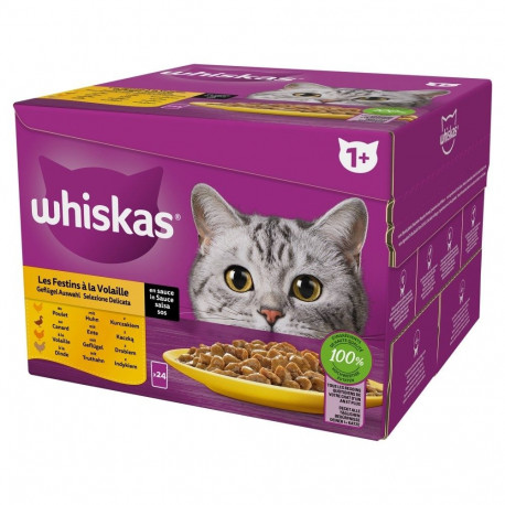 Wet Cat Food - Whiskas Poultry Feast 24x85 g