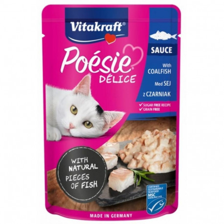 Wet Cat Food - Vitakraft Poesie Delice Black Fish 85 g