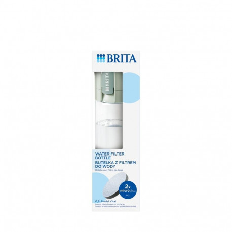 Water Filter Bottle - Brita Vital Green 2-disc Filter