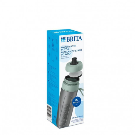 Water Filter Bottle - Brita Active 2-disc Filter, Green