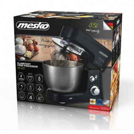Food Processor - Mesko MS 4217 1200W 3.5L Black