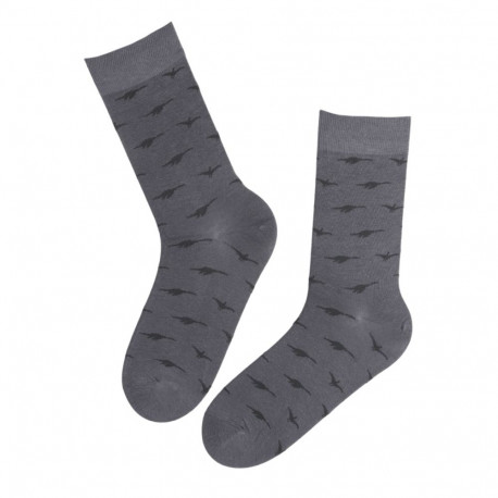 SOKISAHTEL TRISTAN hallid dinosaurustega puuvillased sokid 676