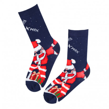 SOKISAHTEL LAPPI sinised jõuluvanaga puuvillased sokid 446