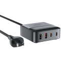 Acefast Z6 PD65W GaN Charging Station (2 x USB-C + 2 x USB-A) with US Tip - Black