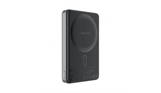 Powerbank Acefast M12-10000 PD20W ultra-slim, MagSafe compatible - black