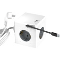 Voolukaabel Microconnect Power Cube, 1,5m, valge