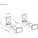 Universal Soundbar Wall Mount, black secure, discreet mount with padded feet for all common soundbar