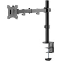 Single Flex monitor mount, black for curved and flat monitors between 17 and 32 inches (43-81 cm) up