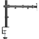 Single Flex monitor mount, black for curved and flat monitors between 17 and 32 inches (43-81 cm) up