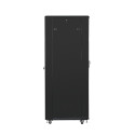 RACK CABINET 19" FREE-STANDING 42U/800X800 (FLAT PACK) WITH MESH DOOR BLACK LANBERG