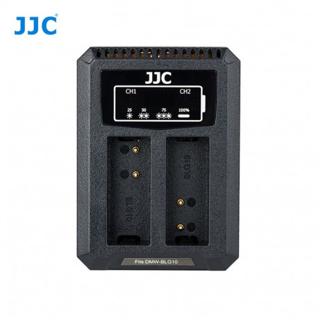 JJC Panasonic DCH BLG10 USB Dual Battery Charger (DMW BLG10/DMW BLE9, Leica BP DC15)
