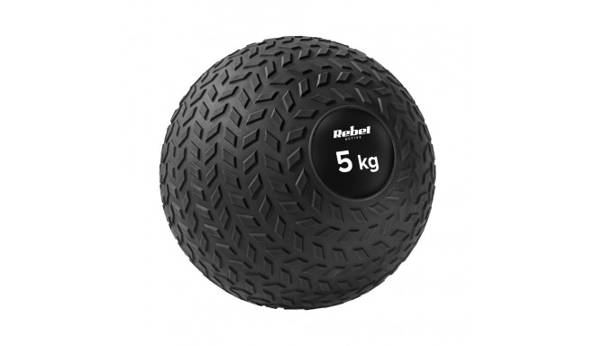 Mała piłka lekarska do ćwiczeń rehabilitacyjna Slam Ball 23cm 5kg, REBEL ACTIVE