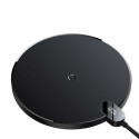 Juhtmevaba laadimisalus Digital LED 15W, must, Baseus