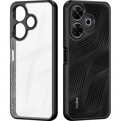 Kaitseümbris Aimo, Xiaomi Redmi 13 / Redmi 13 5G / Poco M6 4G, läbipaistev musta äärega, Dux Ducis