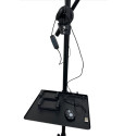 iLike S12 LED 20W Selfie 31cm Ring Light Lamp + Tripod Stand 2.1m + Shelf & 3x phone / Mic Holder Bl